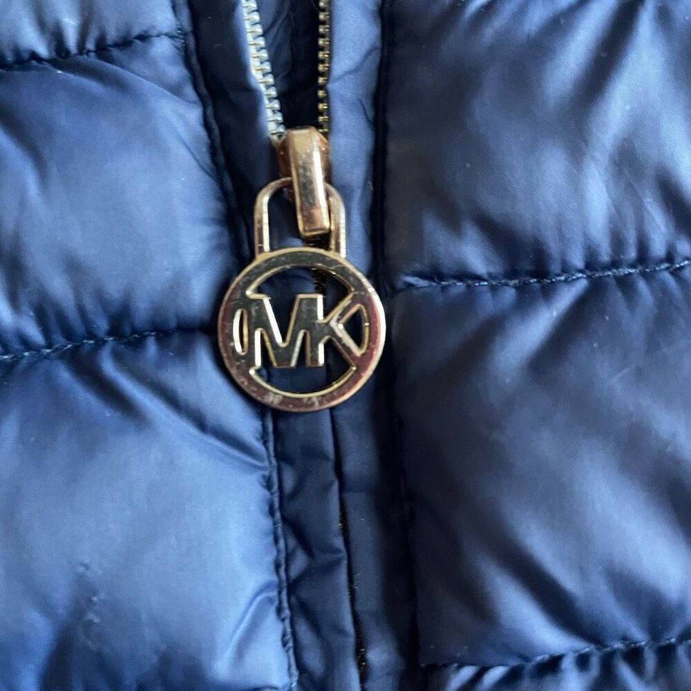 Michael Kors Coat Jacket Packable Blue Puffer Size Large Winter - Picture 4 of 7